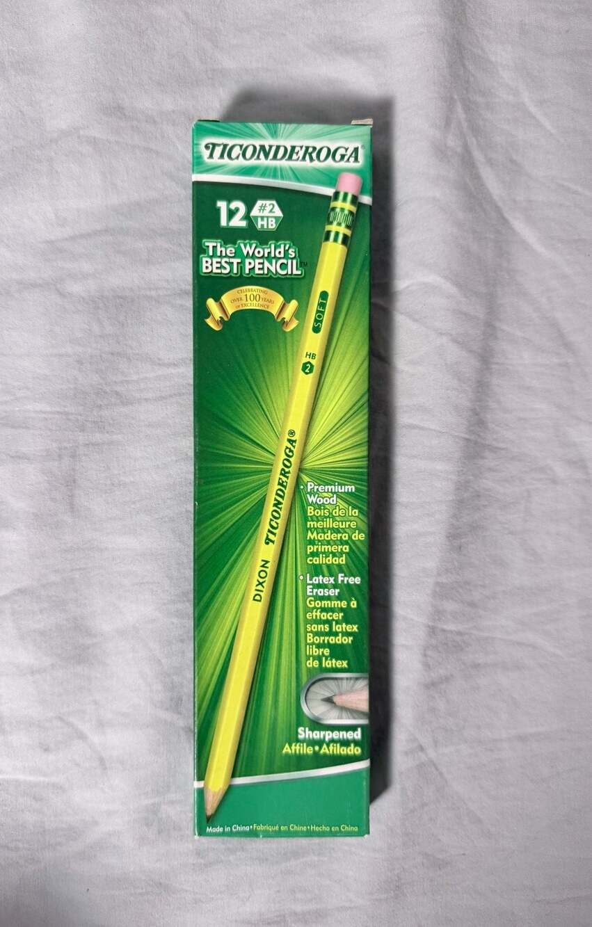 Dixon Ticonderoga #2 HB Sharpened Pencils 12-Count Box BULK (19 packs)
